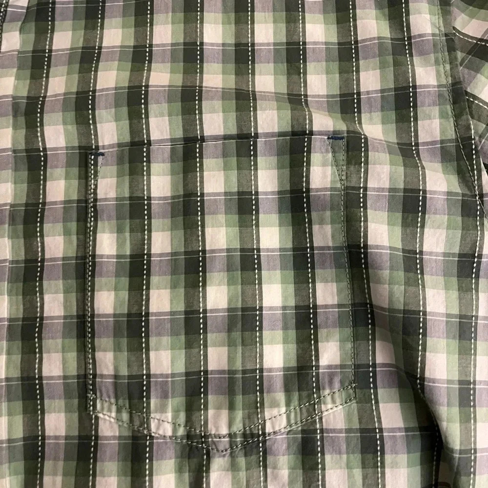 Tommy Bahama Jeans Plaid Short Sleeve Button Up Shirt Size XL - Picture 6 of 8